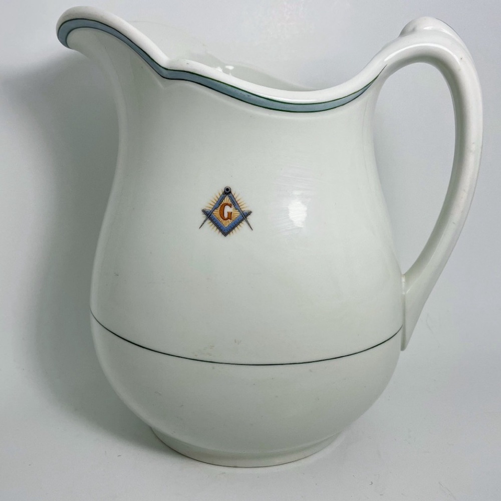 Free Mason Large Water Tea Pitcher, Dinnerware Large Syracuse China Pitcher